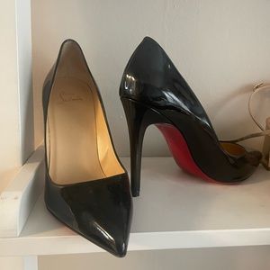 Black Patent Louboutin Pigalle 100